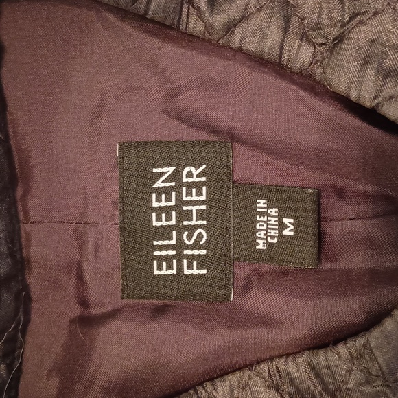 Eileen Fisher Black Textured lightweight Coat - Picture 2 of 4